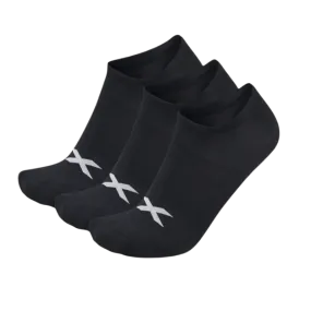 2XU - Invisible Sock 3 Pack - Black/White