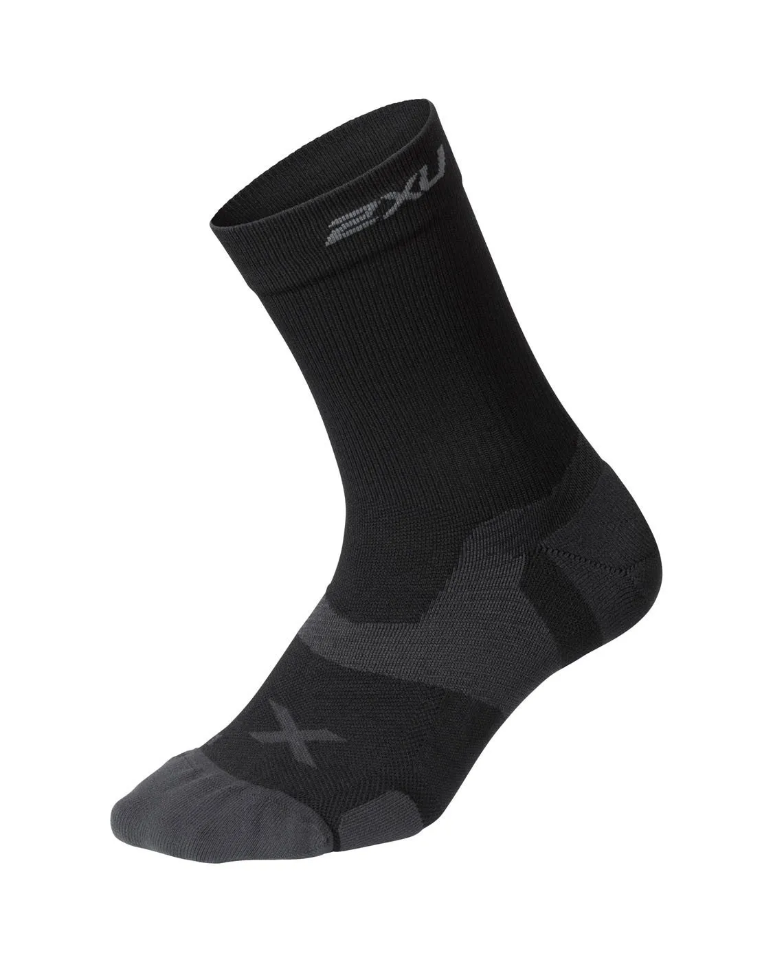 2XU Vectr Cushion Crew Socks - Black/Titanium