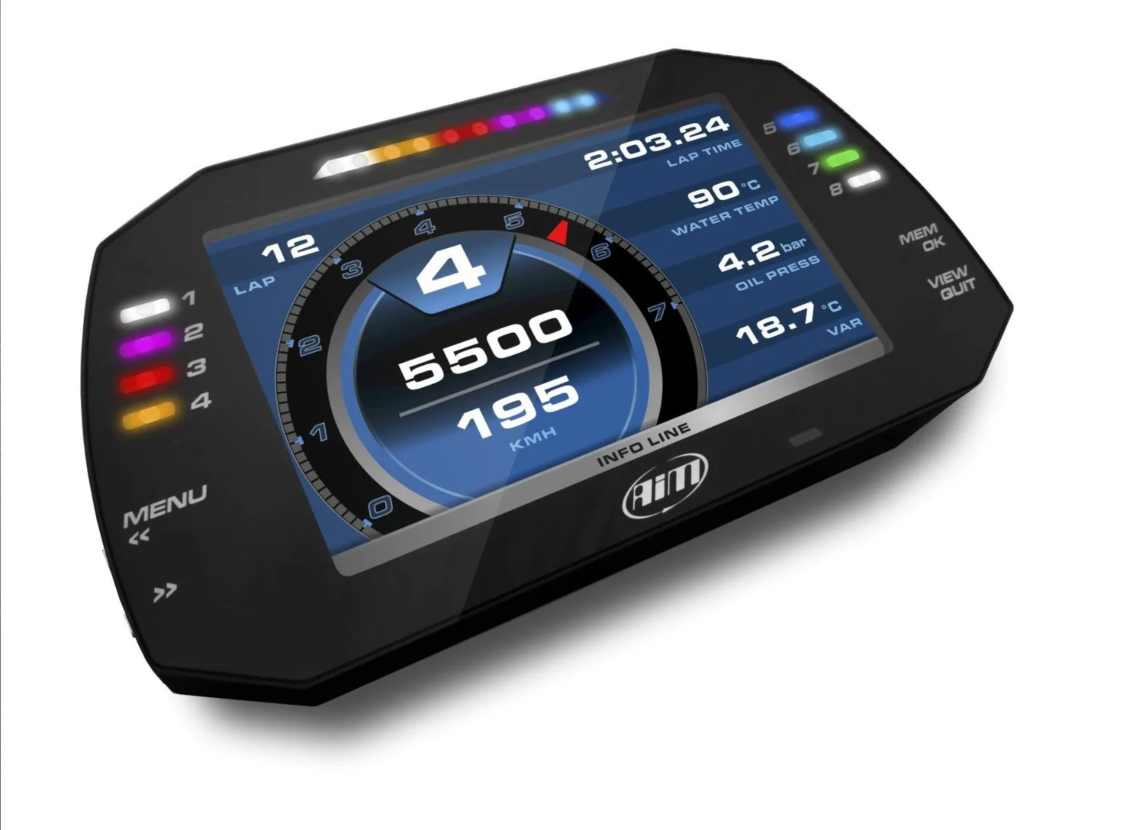 AiM Sports MXG 1.2 Large Color TFT Dash and Data Logger