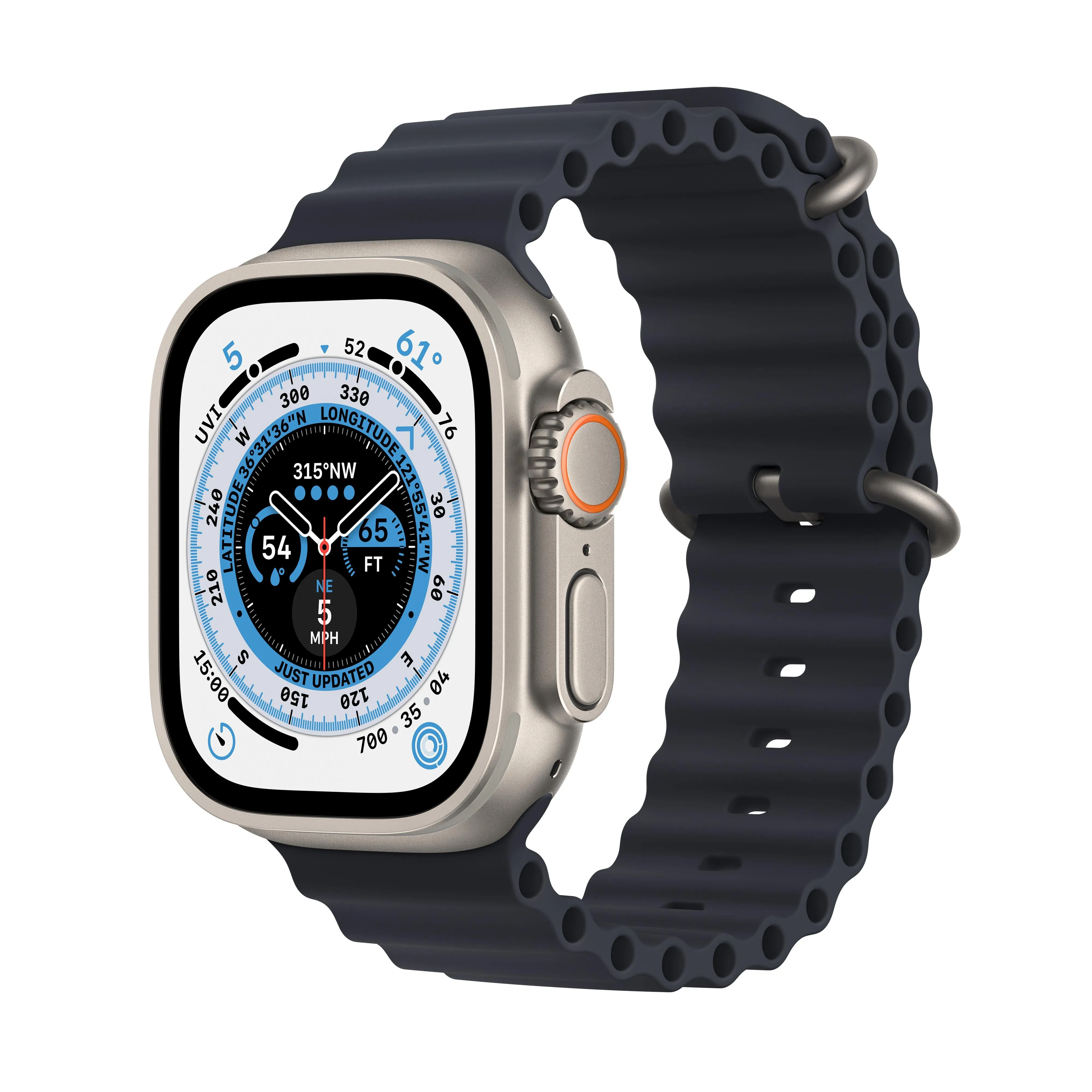 Apple Watch Ultra GPS   Cellular, 49mm Titanium Case with Midnight Ocean Band