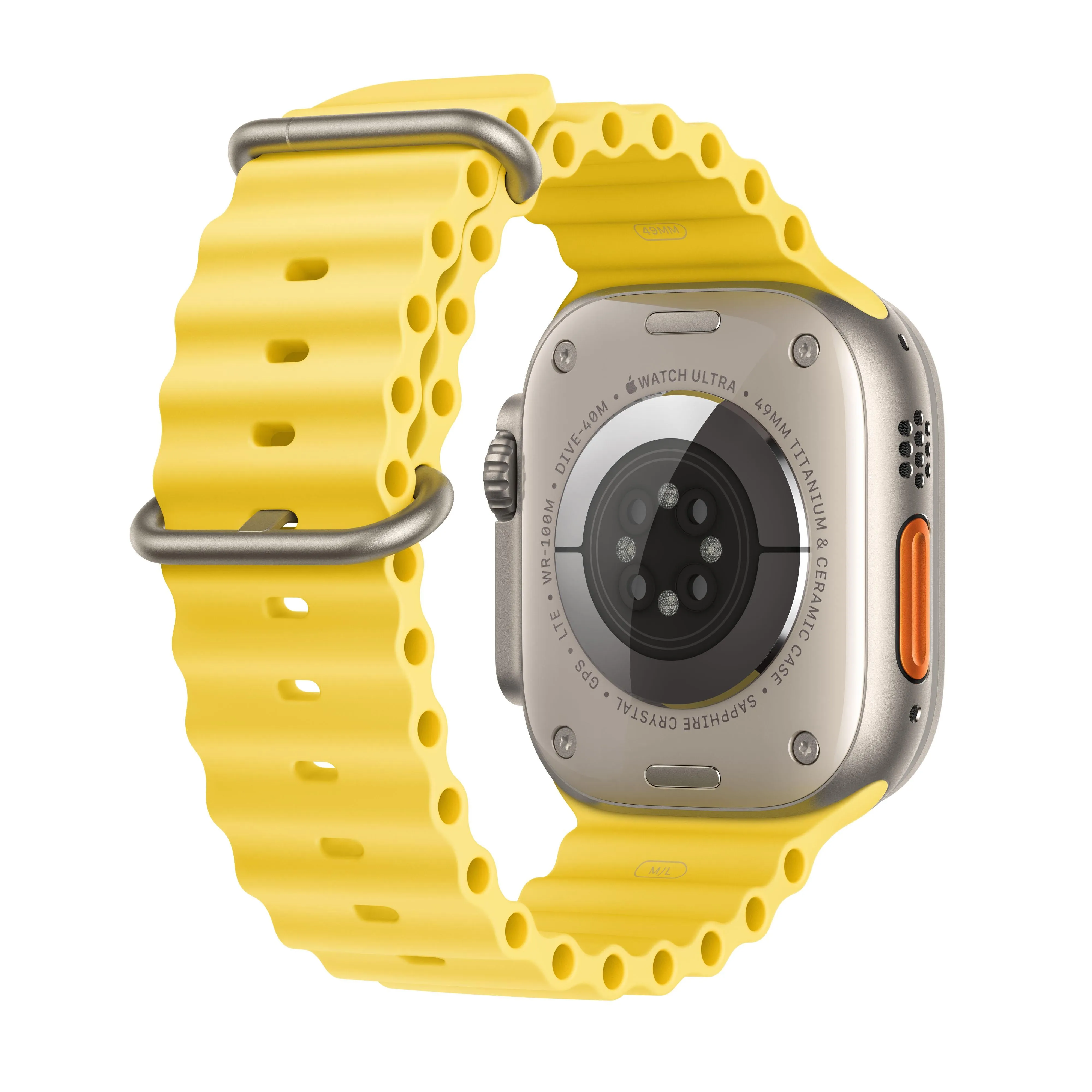 Apple Watch Ultra GPS   Cellular, 49mm Titanium Case with Yellow Ocean Band