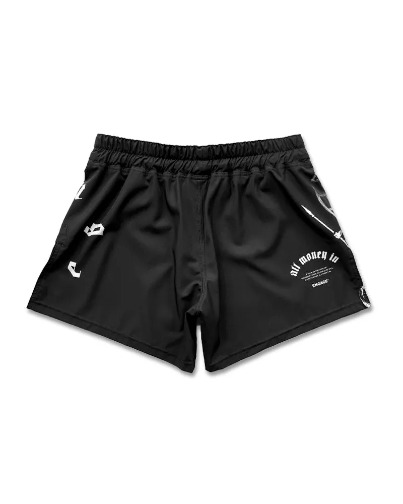 Athena MMA Hybrid Shorts - Black