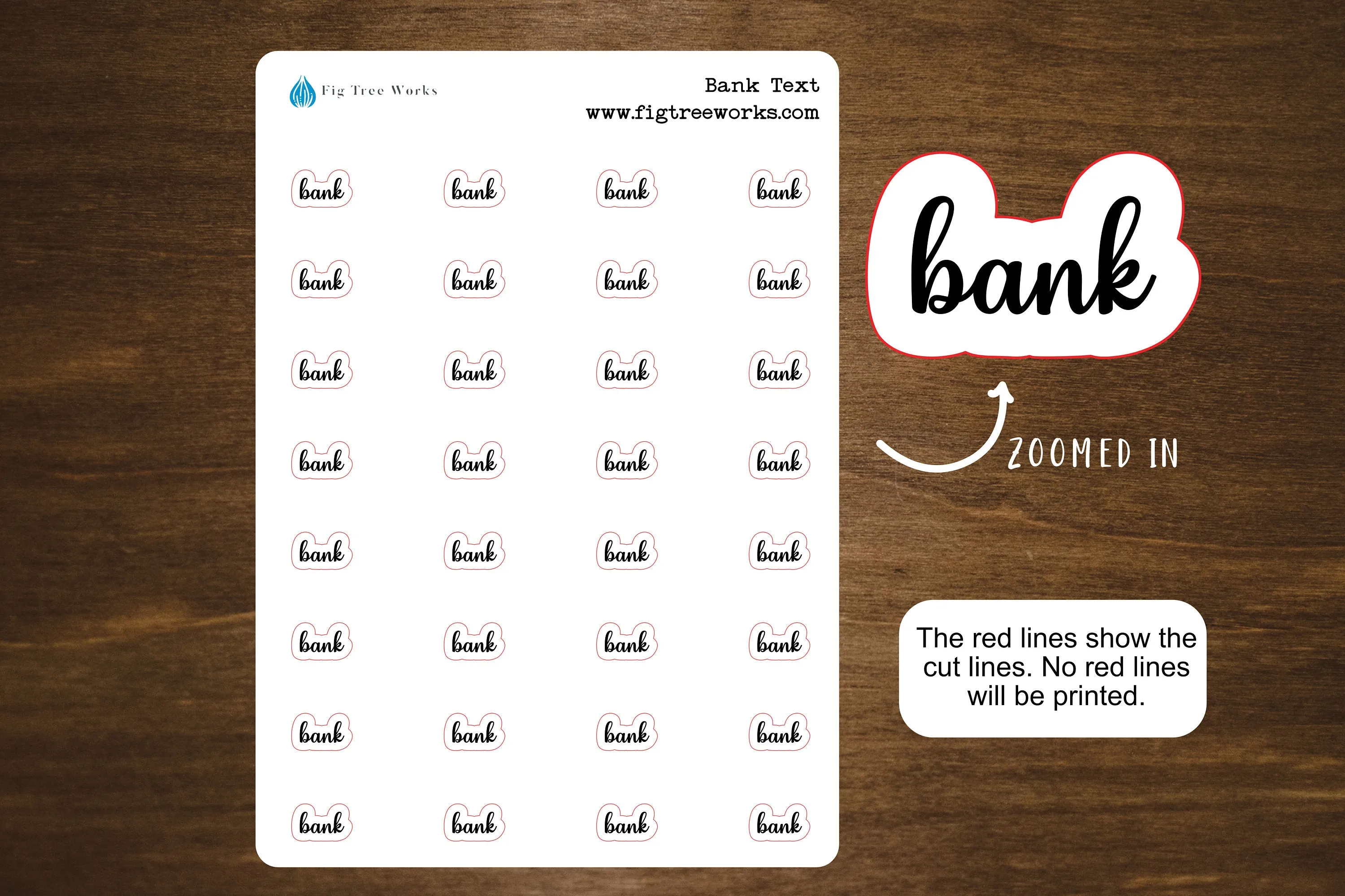 Bank Script Stickers