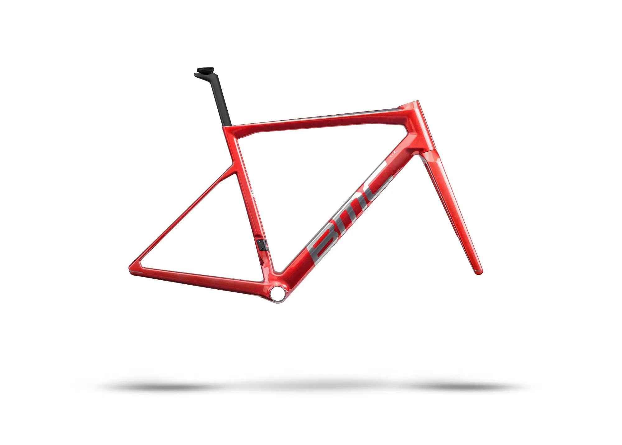 BMC TEAMMACHINE SLR ROAD BIKE FRAMESET - PRISMA RED / BRUSHED ALLOY