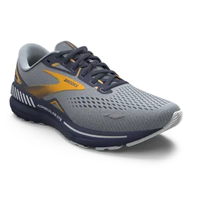 Brooks | Adrenaline GTS 23 | Men's | Grey/Crown Blue/Orange