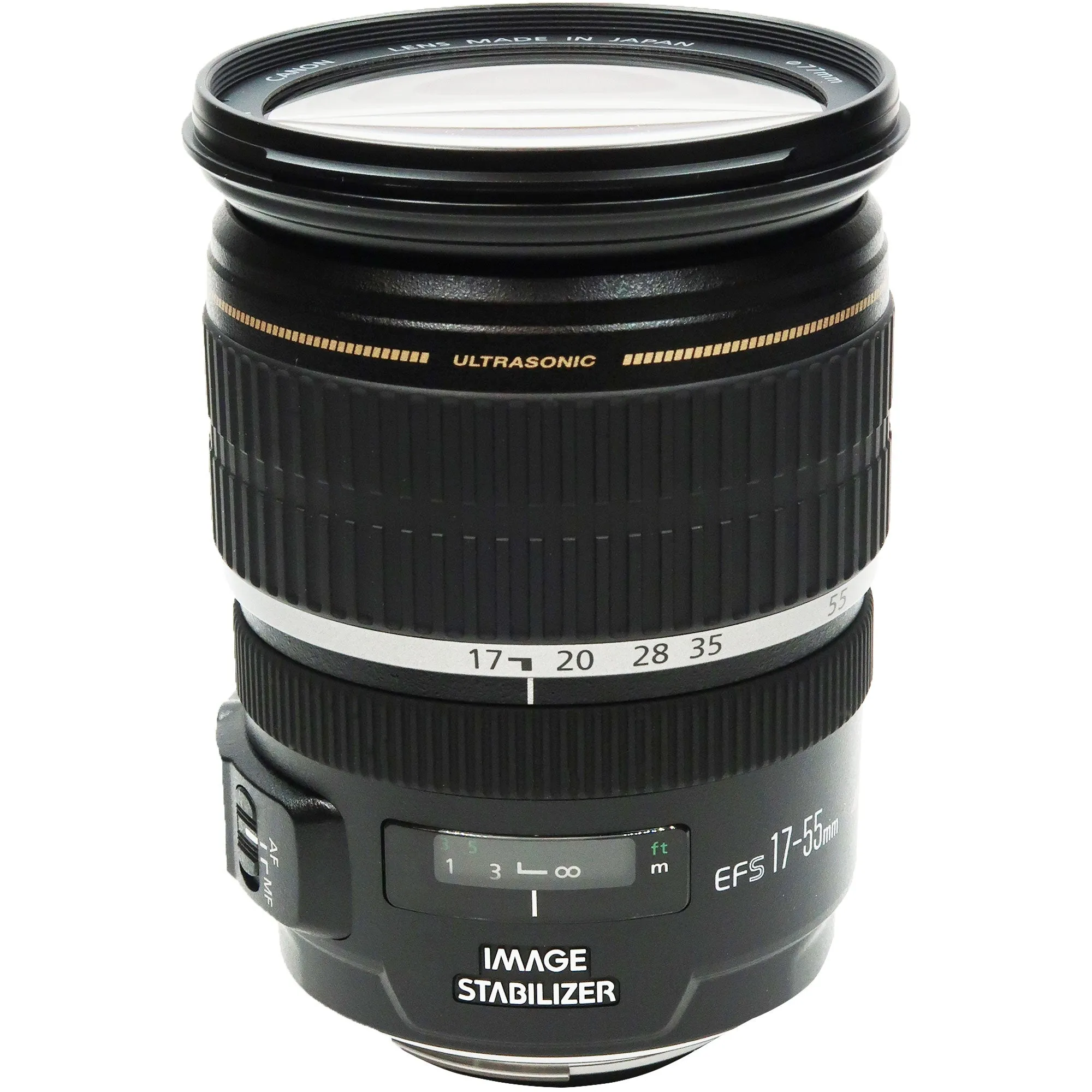 Canon EF-S 17-55mm f/2.8 IS USM Lens with 77mm Tulip Lens Hood and Accessory Bundles