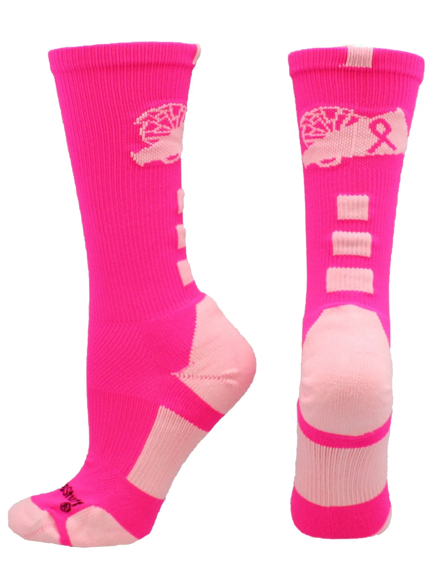 Cheer Breast Cancer Awareness Socks