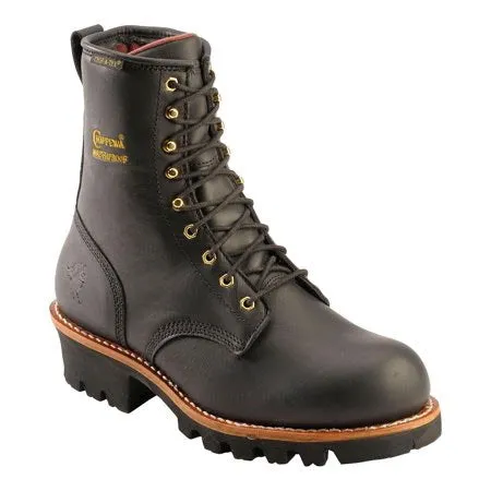 CHIPPEWA PALADIN STEEL TOE LOGGER BLACK - MENS