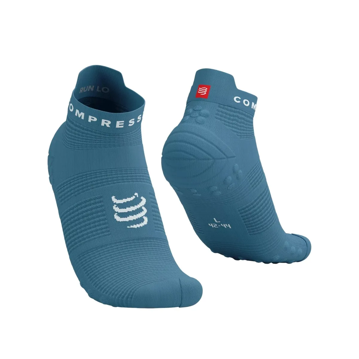 Compressport Pro Racing v4.0 Low Running Socks Blue White