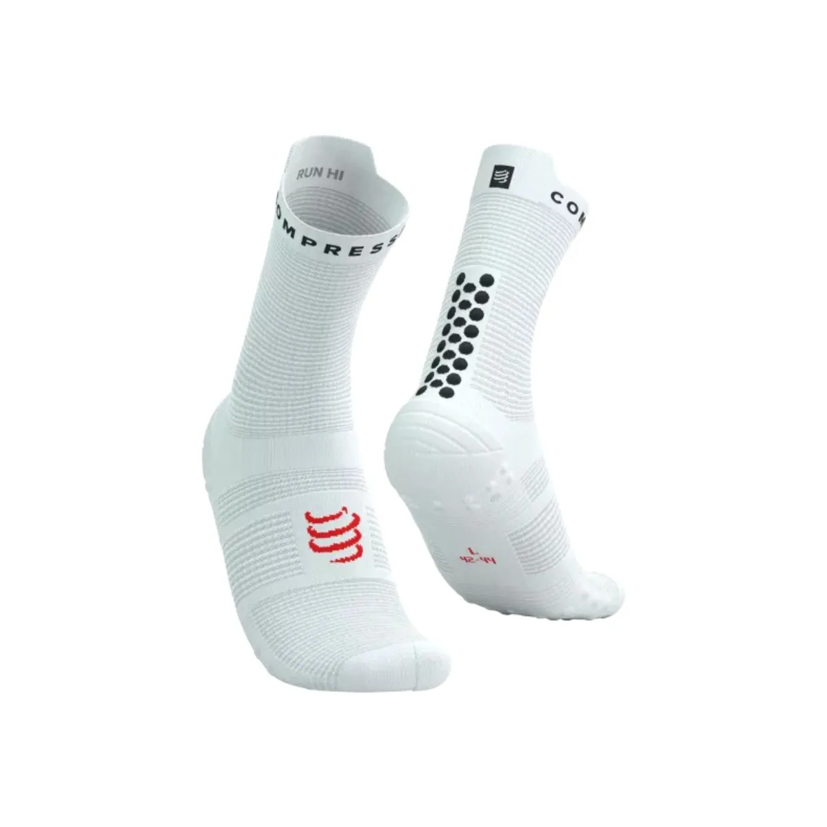 Compressport Pro Racing V4.0 Run High White Black Socks