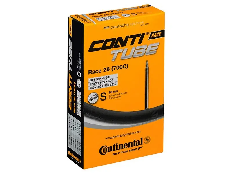 CONTINENTAL Inner Tube Race 28 700x20/25 Presta 80mm - Black