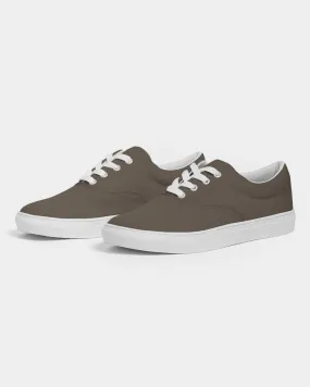 Dark Orange Brown Men's Canvas Sneakers | Men's | Dark Pale Pastel Orange Brown | C0M15Y30K80