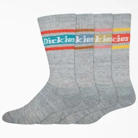 Dickies Gray Crew Socks  - 4 Pack