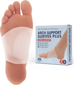 Dr. Frederick's Original Arch Support Sleeves Plus - Flat Foot Arch Supports for Men & Women - 2 Pieces - Arch Pain Relief