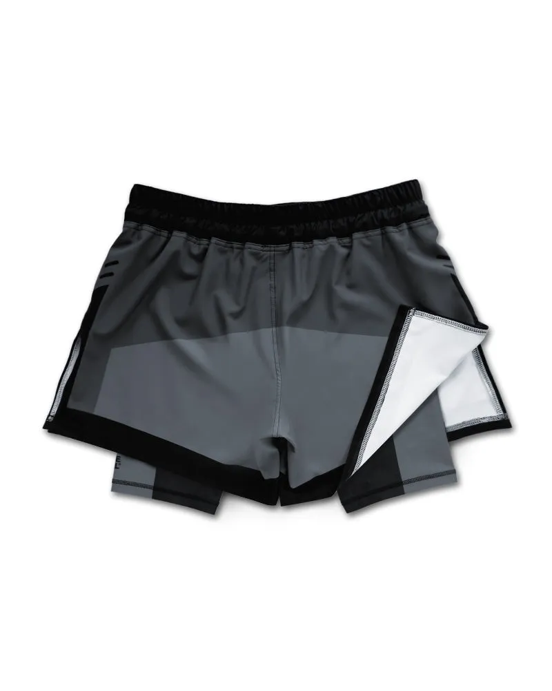 Engage Iron Grey 2-in-1 Hybrid Shorts