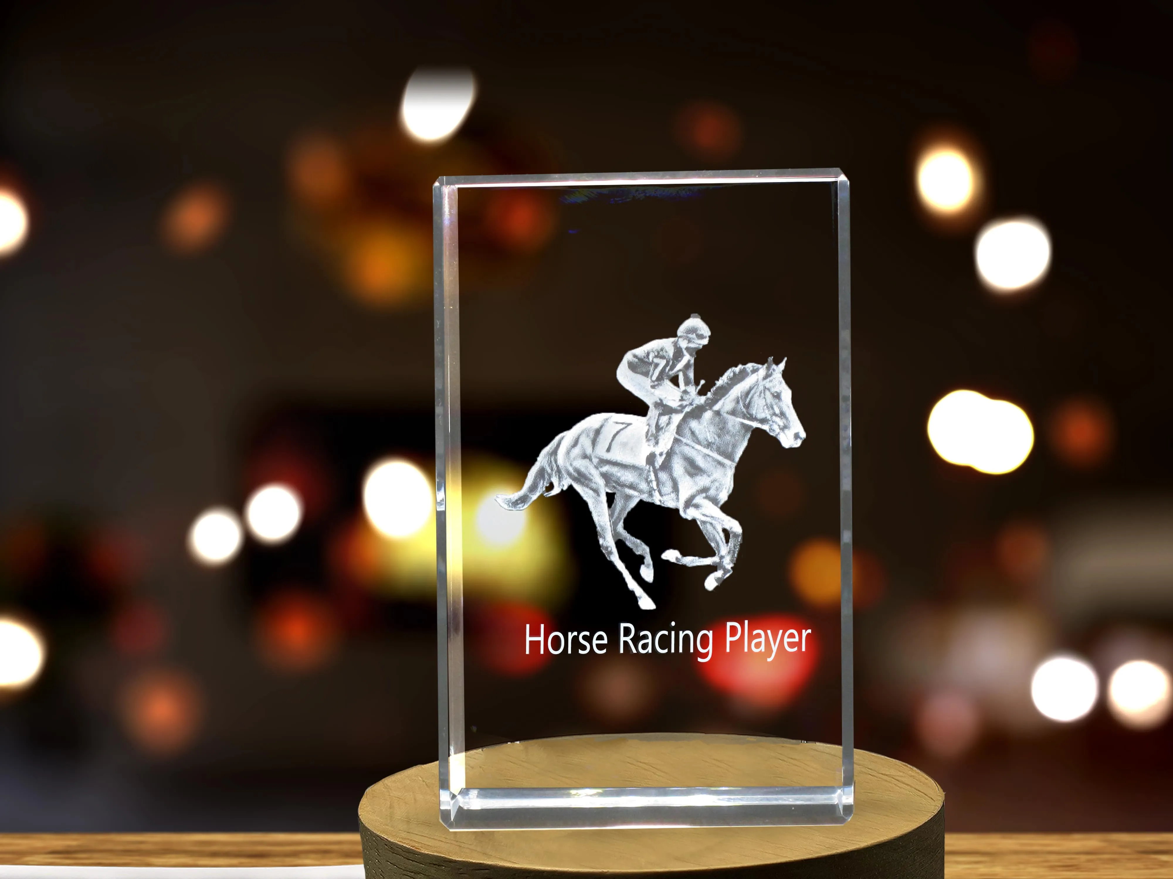 Horse Racing Player 3D Engraved Crystal 3D Engraved Crystal Keepsake/Gift/Decor/Collectible/Souvenir