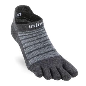 Injinji Men's Lightweight No Show Wool Socks in Slate