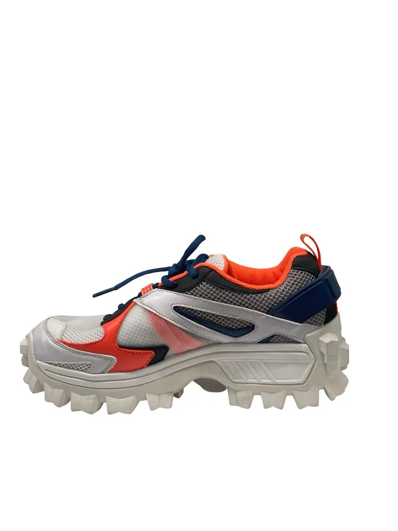 Juun.J White & Orange Trail Runner Sneakers. Size: 9