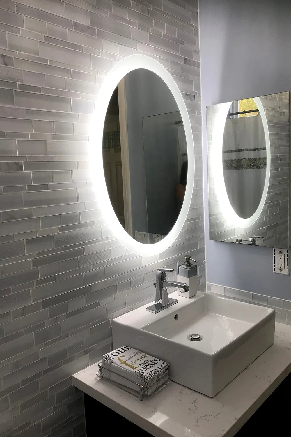 LED Mirror (Side-Lighted Oval) 30" x 36" (or 36" x 30")