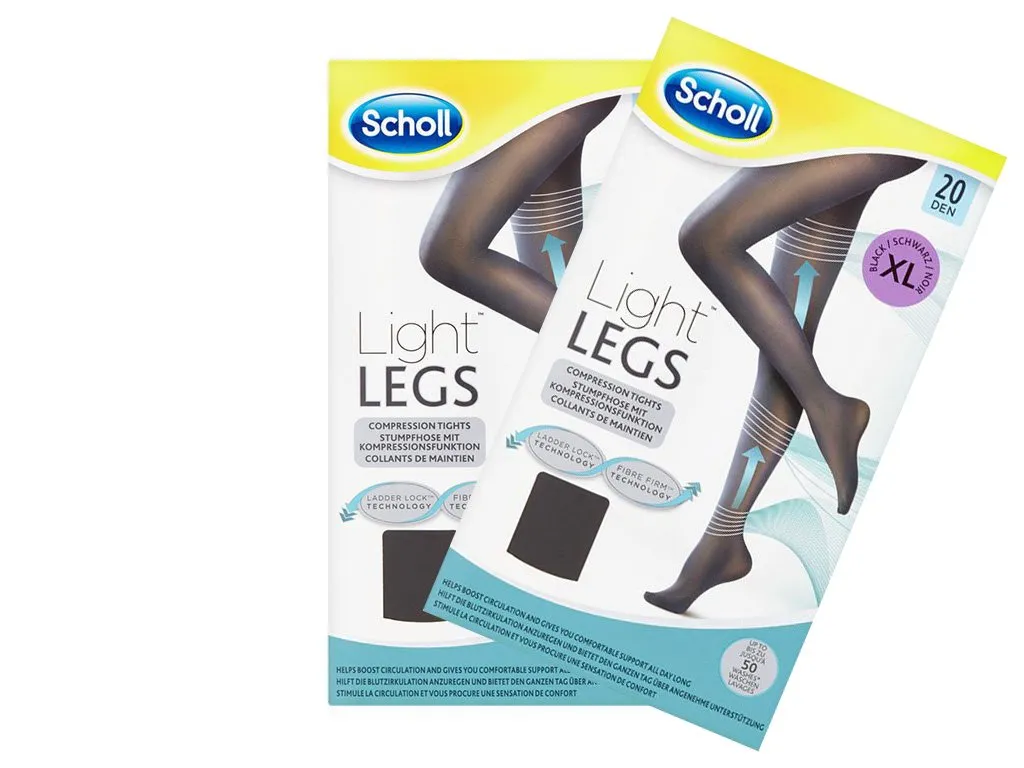 Light Legs Tights Black 20 Den Extra Large 2 Packs