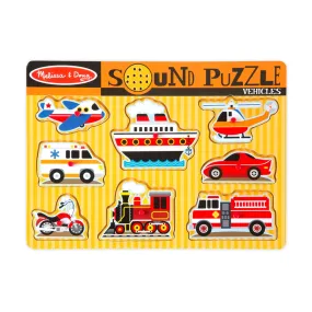 Melissa and Doug Vehicles Sound Puzzle - 8 Pieces