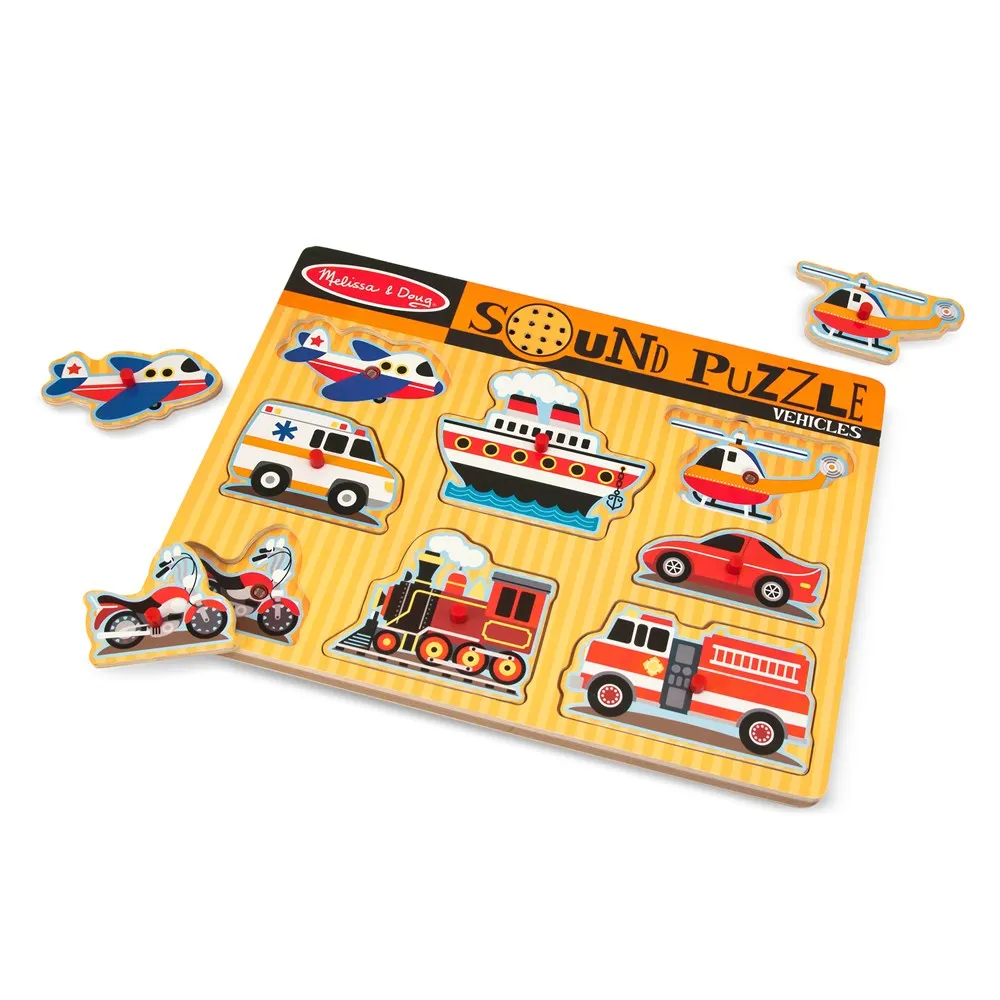 Melissa and Doug Vehicles Sound Puzzle - 8 Pieces