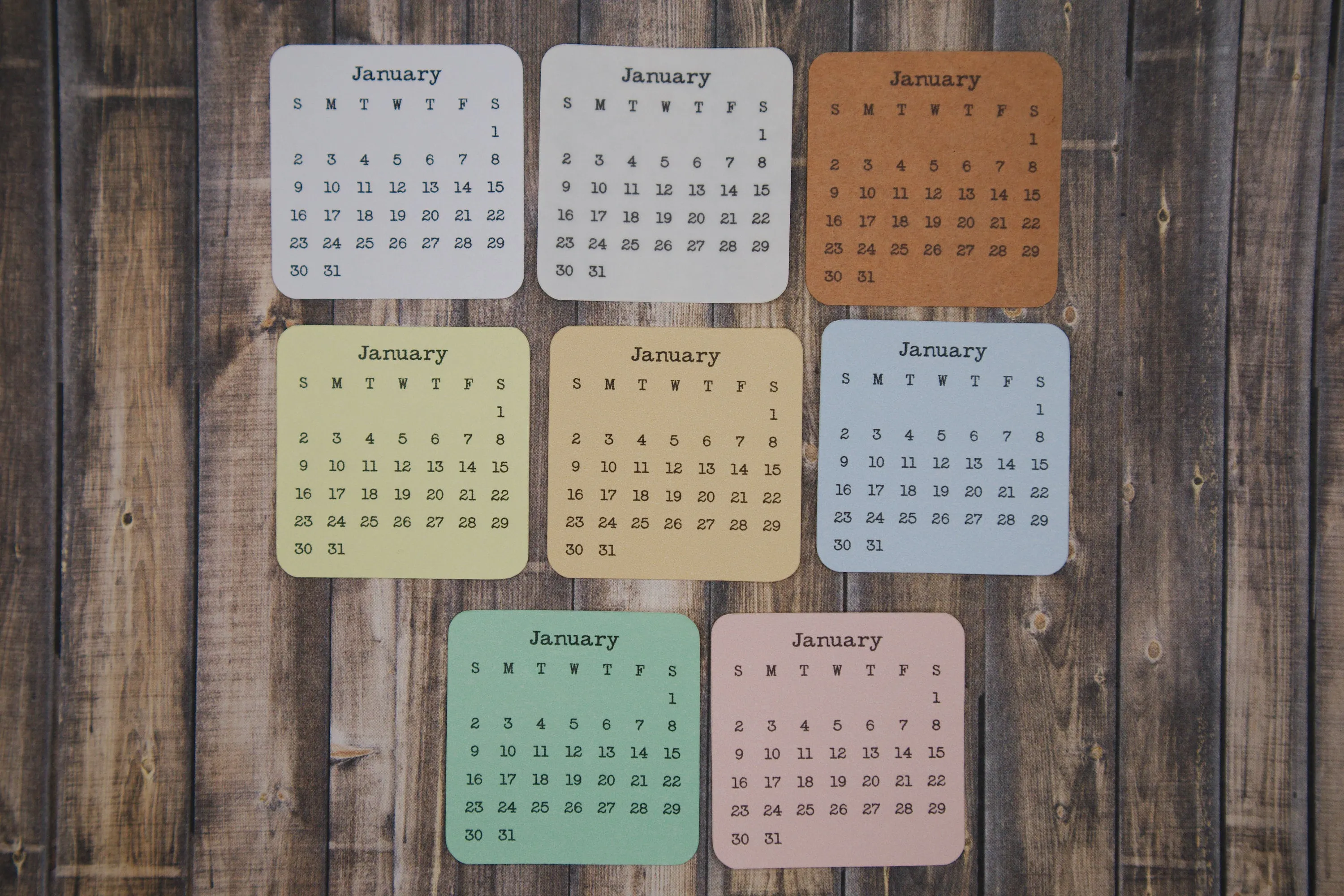 Micro Calendar Stickers