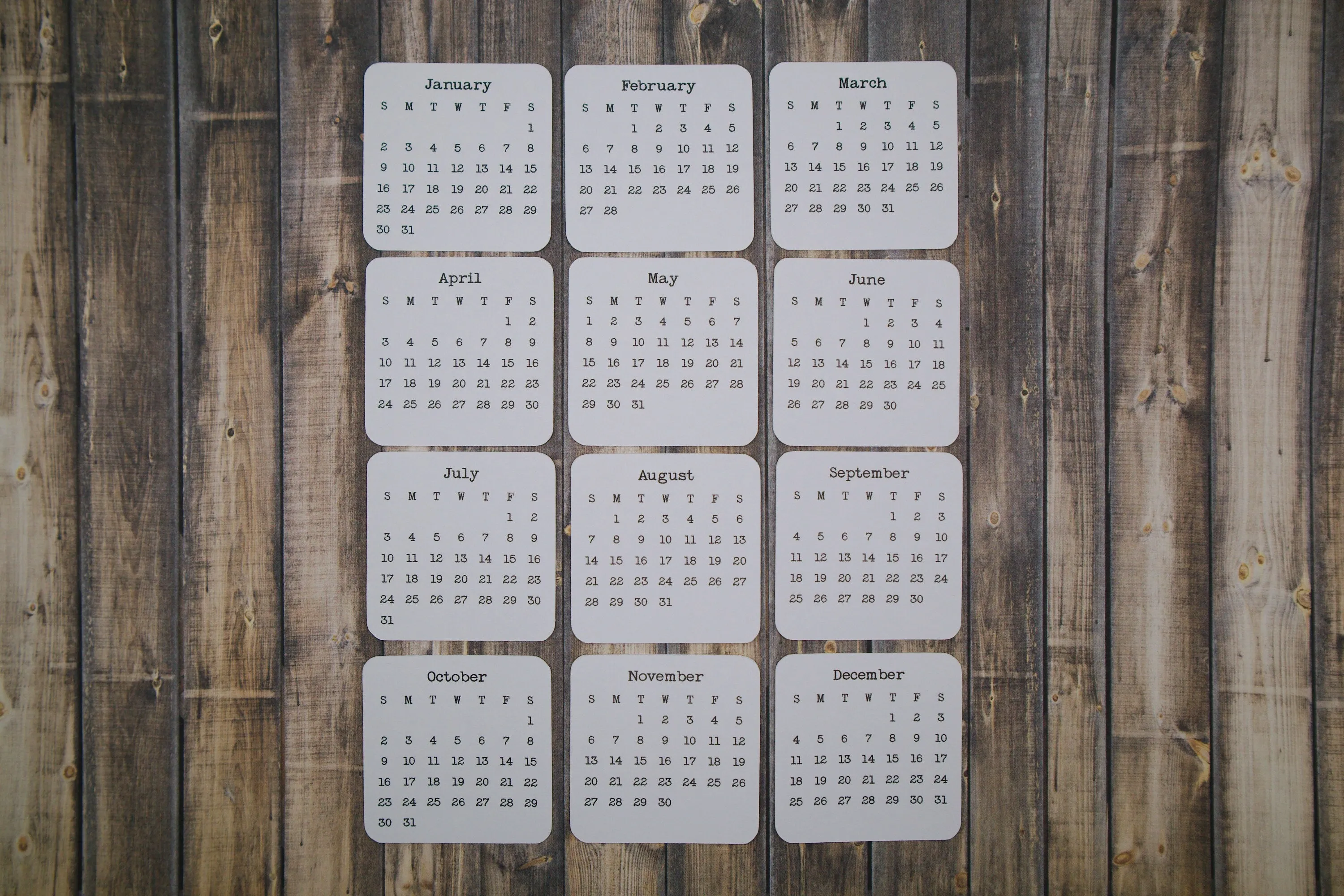 Micro Calendar Stickers