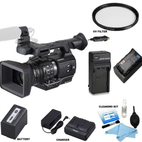 Panasonic AJ-PX270 microP2 Handheld AVC-ULTRA HD Camcorder with Spare Battery | AC/DC Charger | UV Filter &amp; Cleaning Kit