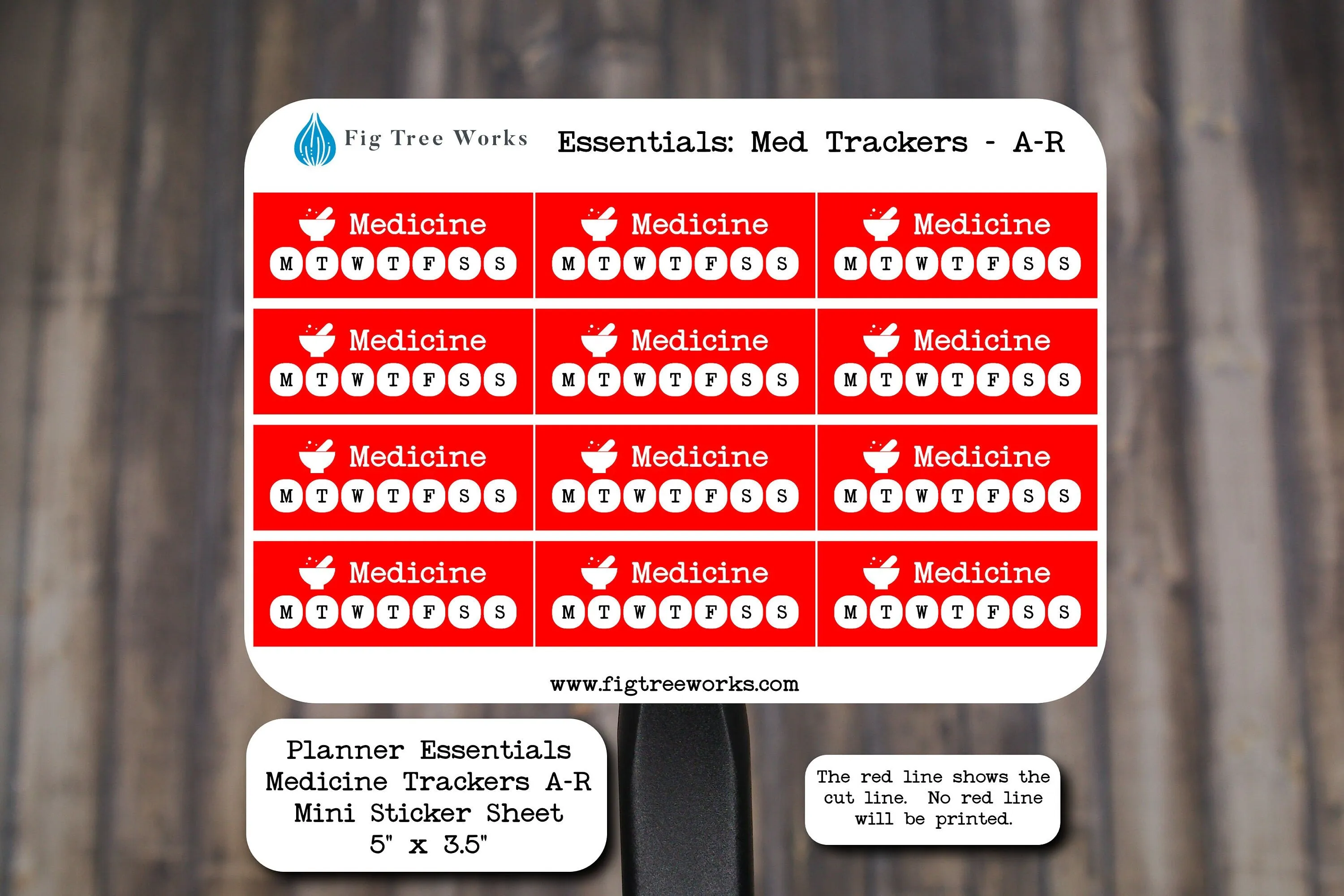 Planner Essentials Medicine Trackers Mini Sticker Sheet | Medication Tracker Stickers | Matte Finish | Style A Multiple Colors Available