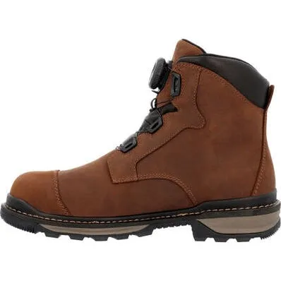 Rocky Men's Rams Horn 6" Comp Toe WP Outdoor Work Boot -Brown- RKK0390