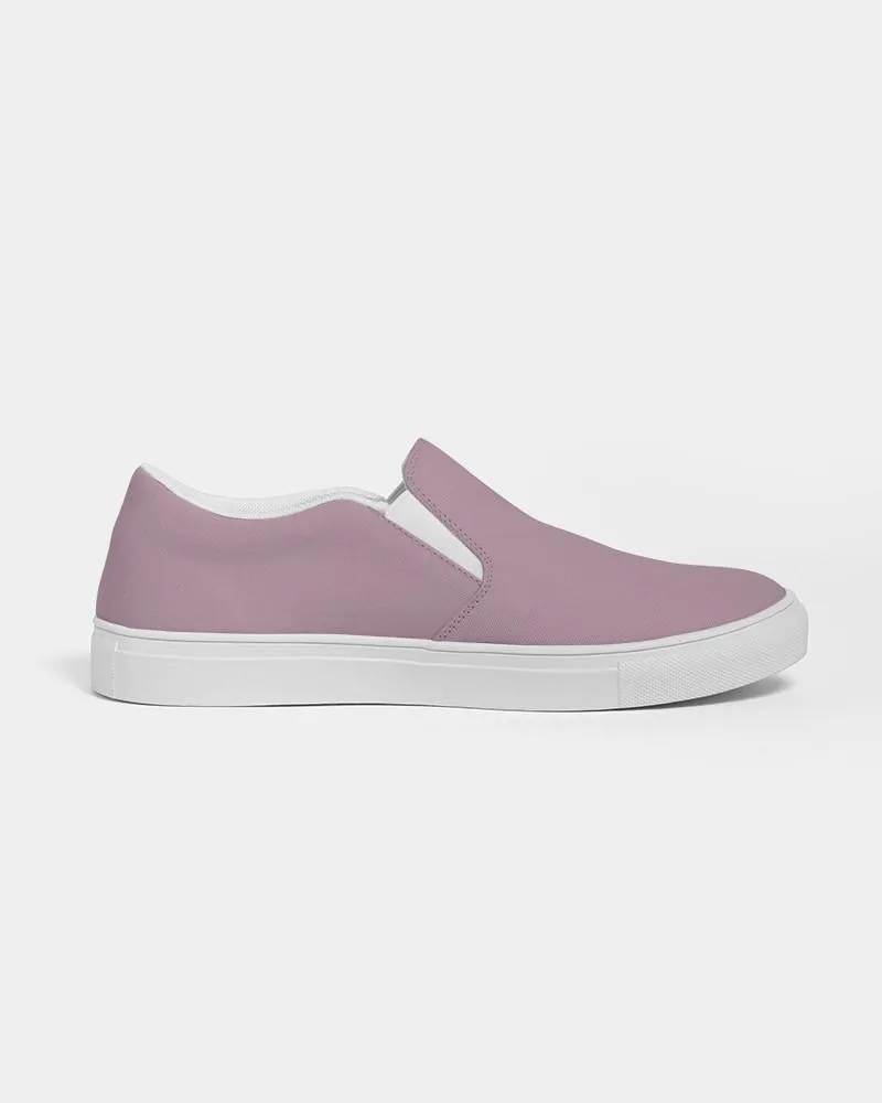 Shaded Pale Pastel Magenta Brown Slip-On Canvas Sneakers | Men's | C0M30Y0K30