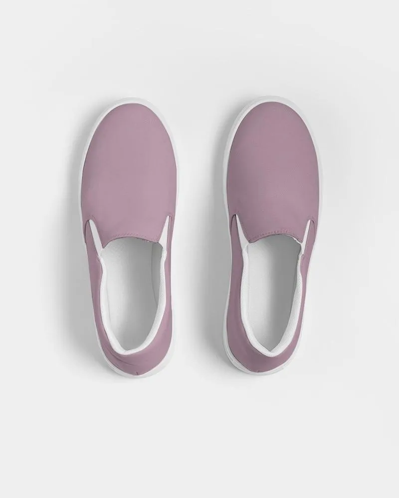 Shaded Pale Pastel Magenta Brown Slip-On Canvas Sneakers | Men's | C0M30Y0K30