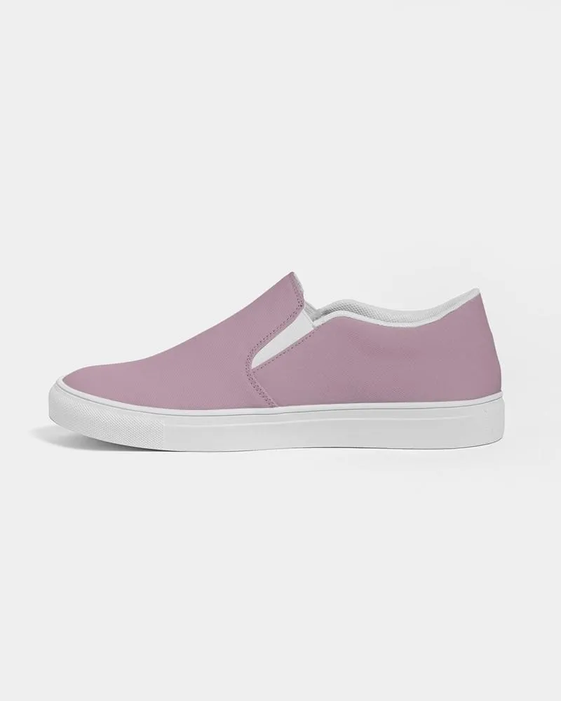 Shaded Pale Pastel Magenta Brown Slip-On Canvas Sneakers | Men's | C0M30Y0K30