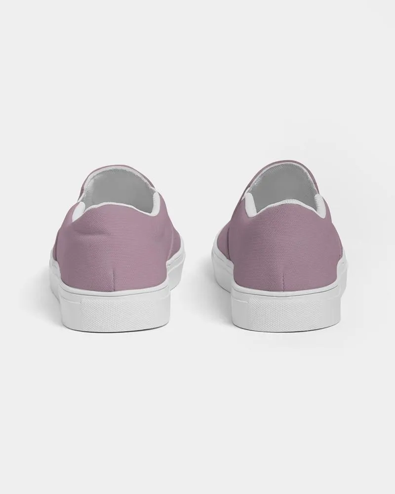 Shaded Pale Pastel Magenta Brown Slip-On Canvas Sneakers | Men's | C0M30Y0K30