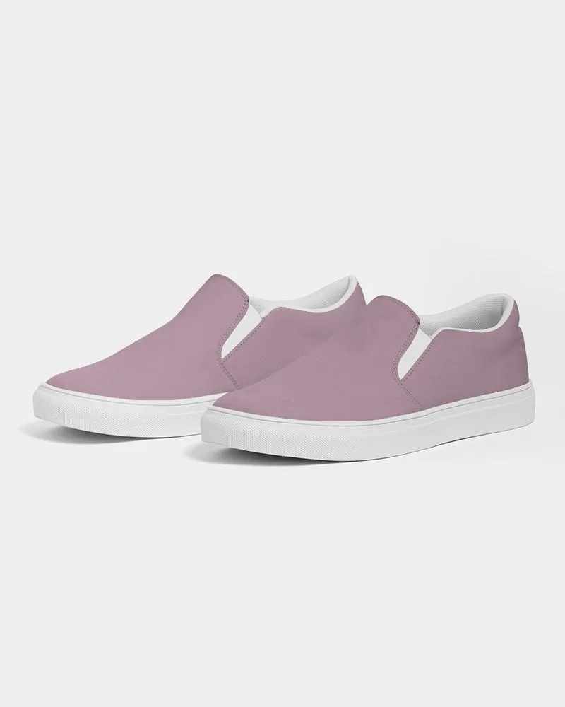 Shaded Pale Pastel Magenta Brown Slip-On Canvas Sneakers | Men's | C0M30Y0K30