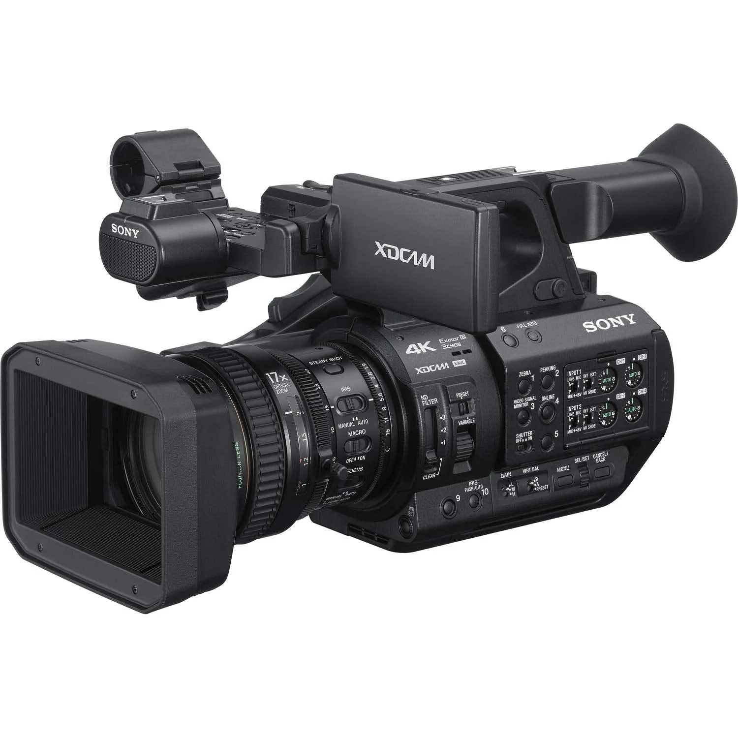 Sony PXW-Z280 4K 3-CMOS 1/2" Sensor XDCAM Camcorder Accessory Bundle