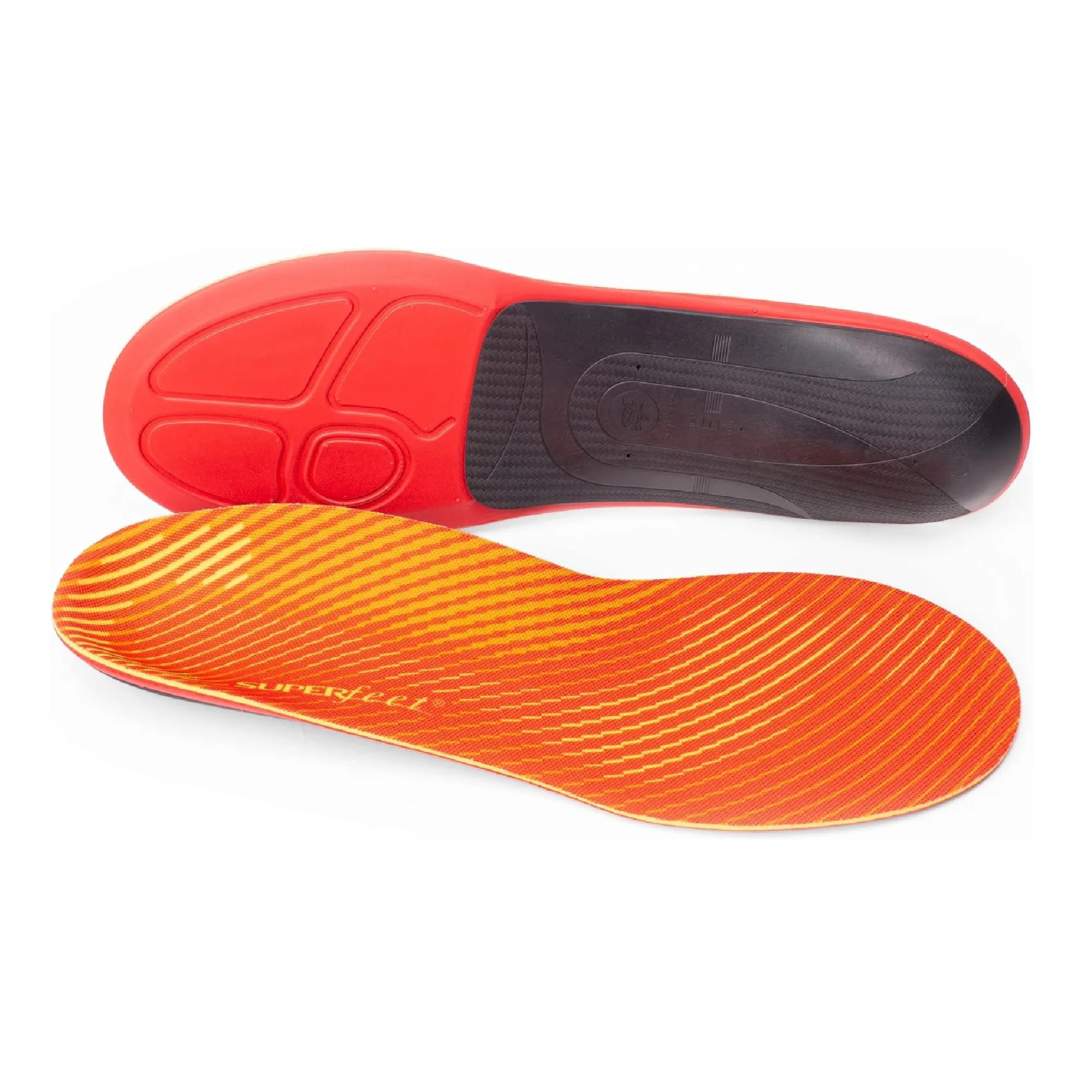 Superfeet Run Pain Relief Insoles - Trim-To-Fit Foam & Carbon Fiber Shoe Inserts - High Arch Support for Plantar Fasciitis