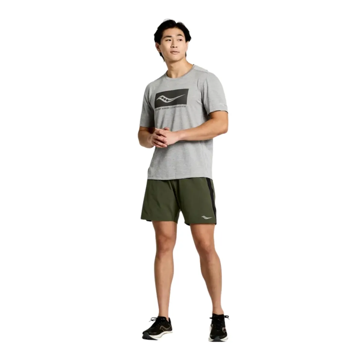 T-ShirtSaucony Stopwatch Short Sleeve Gray