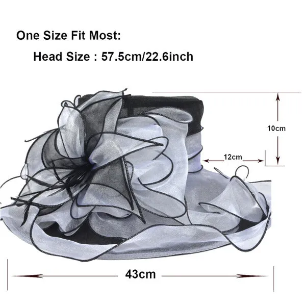 Women Kentucky Derby Organza Hat S037