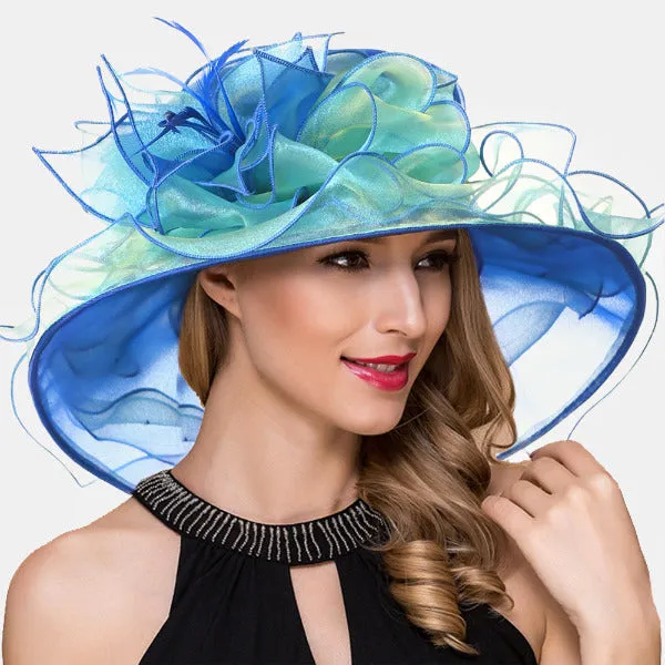 Women Kentucky Derby Organza Hat S037