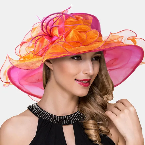 Women Kentucky Derby Organza Hat S037